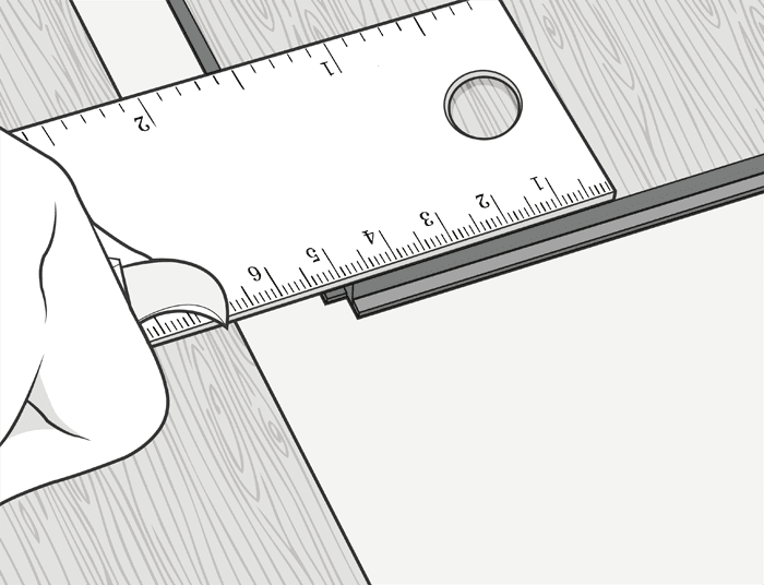 cutting a vinyl floor
