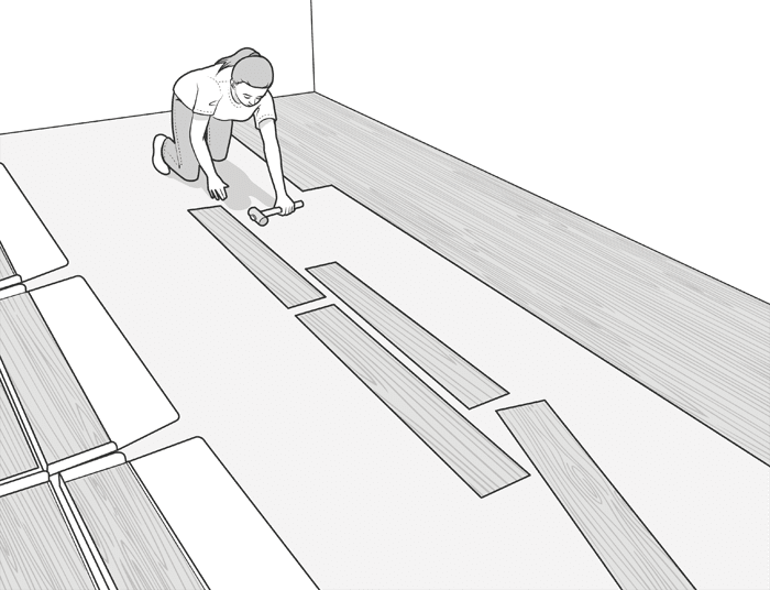 laying a vinyl floor