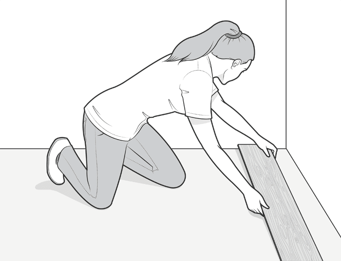 laying a vinyl floor