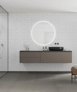 Alternative view of Denver White HG Brick Tile M74 600mm AQl