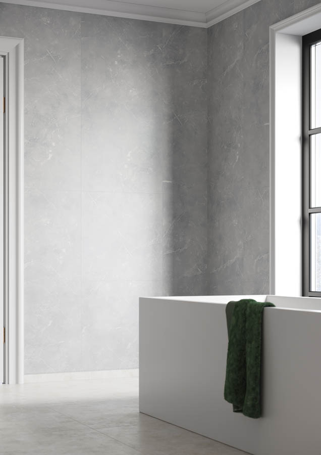Fibo Silver Grey Marble Tile - Image 17