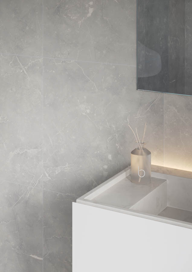 Fibo Silver Grey Marble Tile - Image 14