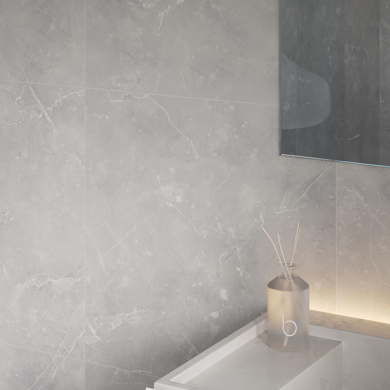Fibo Silver Grey Marble Tile - Image 6