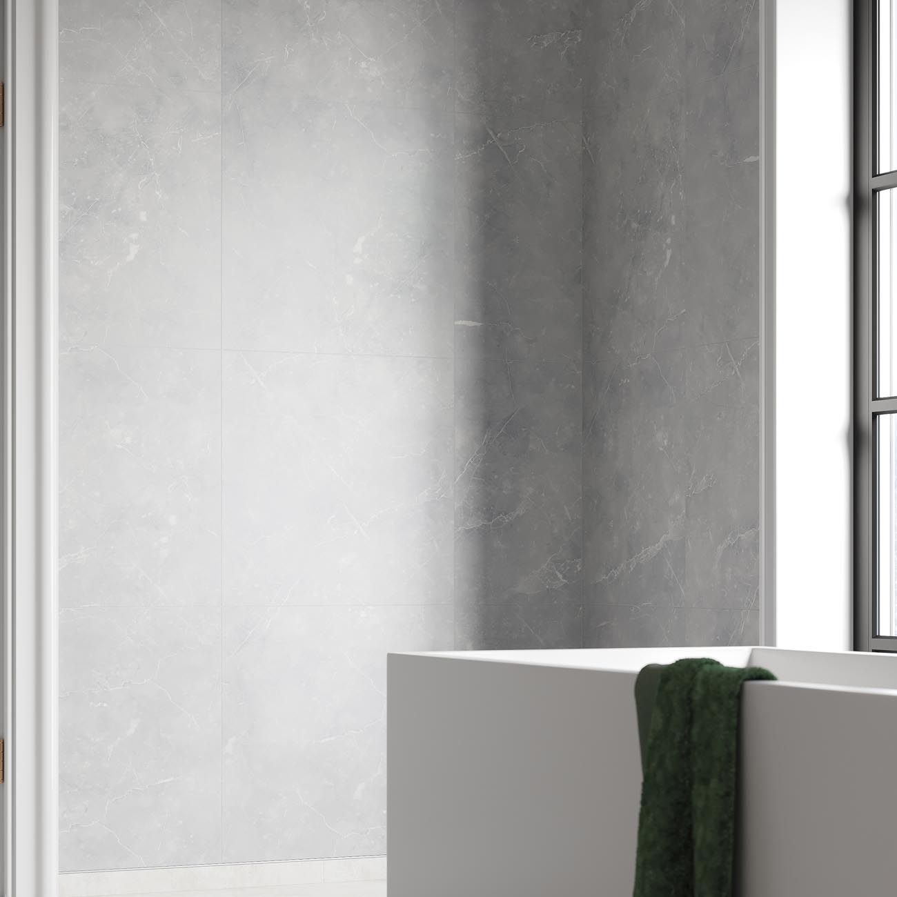 Fibo Silver Grey Marble Tile - Image 4