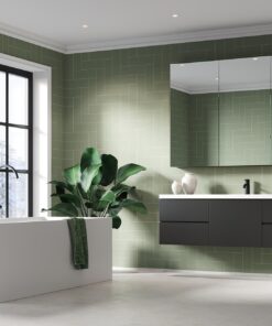 Fibo Olive Green Straight Herringbone Tile
