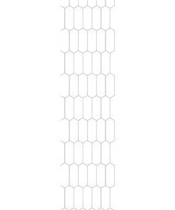 Alternative view of Fibo Denver White Elongated Hexagon Tile