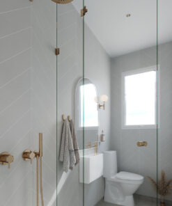 Fibo Grey Cement Chevron Tile