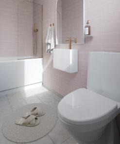 Fibo Dusky Pink Brick Tile