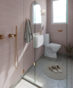 Alternative view of Fibo Dusky Pink Brick Tile