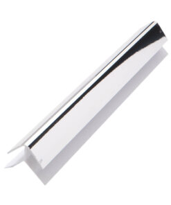 Decorative wall panel trims chrome corner