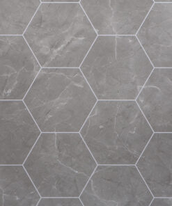 Alternative view of Grout Line Lunar Stone Hexagon Tile - - Neptune 1000 - PVC Wall Panel - 1m - (Single Pack)