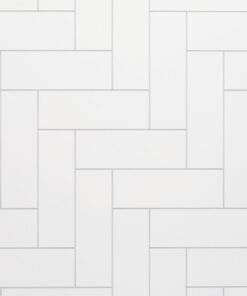 Grout Line Riven White Straight Herringbone- - Neptune 1000 - PVC Wall Panel - 1m - (Single Pack)